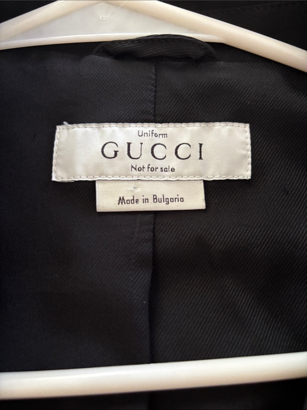 Gucci Black Jacket with White Label Patch